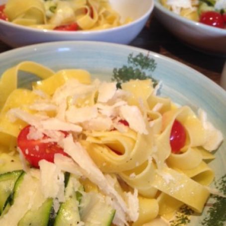 Fettuccine with Courgette Carpaccio