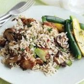 Chicken and Mushrooms with Brown Rice