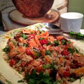 Quinoa Salad with Salmon and Roasted Veggies