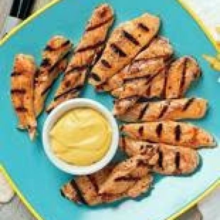 Grilled Chicken Tenders with Creamy Honey Mustard