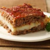 Mashed Potato-Stuffed Meat Loaf Squares