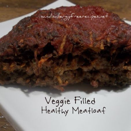 Veggie Filled Healthy Meatloaf (Gluten Free/ Grain Free/ Paleo)