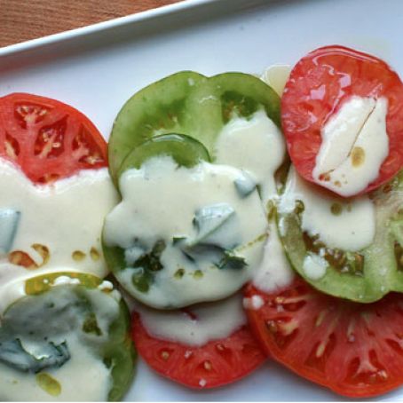Tomatoes with Creamy Basil Dressing