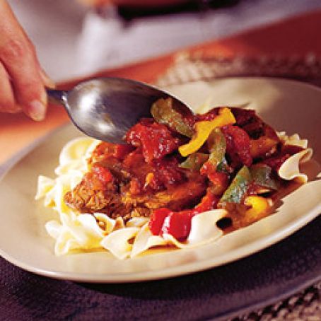 So-Easy Pepper Steak -  Slow Cooker