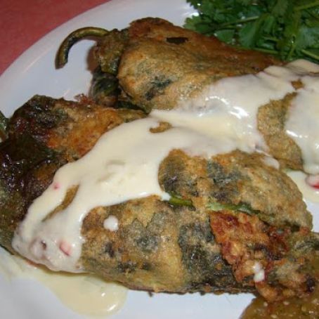 Chile Rellenos With Ground Pork and Tomatoes