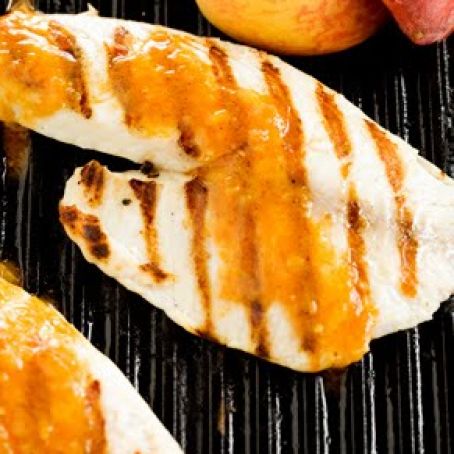Grilled Tilipia with Peach Barbecue Sauce