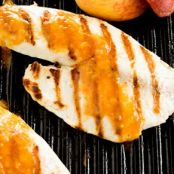 Grilled Tilipia with Peach Barbecue Sauce