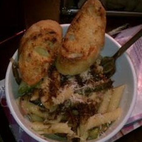 ziti with basil, asparagus, and balsamic glaze