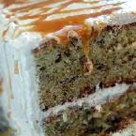 Banana Cake with Peanut Butter Dulce de Leche Buttercream