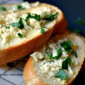 Garlic and Cheese Crostini | Full Fork Ahead