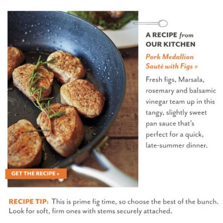 Pork Medallion Saute with Figs