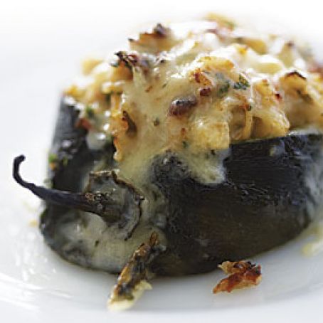 Poblanos Stuffed with Cheese and Chicken