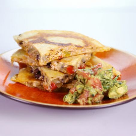 Carole's Chicken and Vegetable Quesadilla with Guacamole