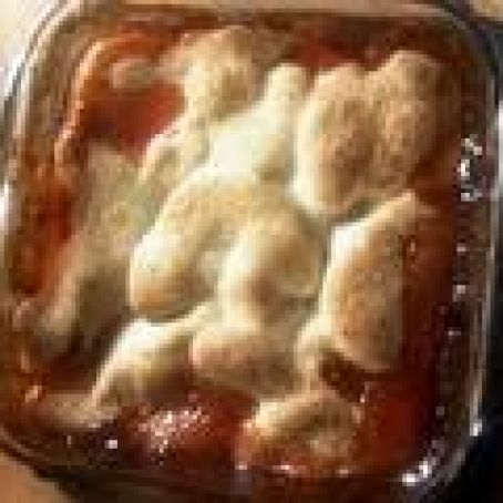 Rhubarb Peach Cobbler