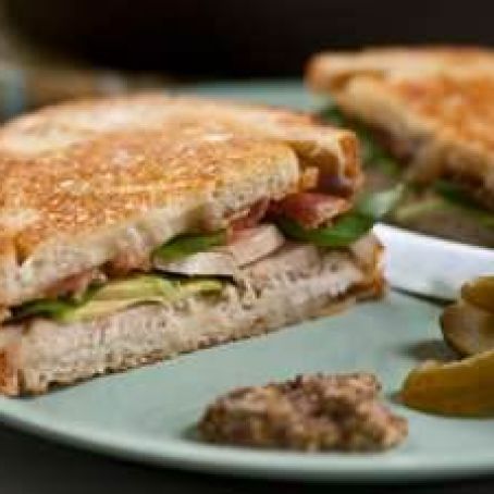 'Wichcraft's Roasted Turkey, Avocado, Bacon, Onion Relish, & Aïoli on Ciabatta
