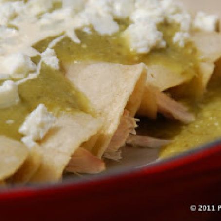 Enchiladas Verdes (Tomatillo Sauce)