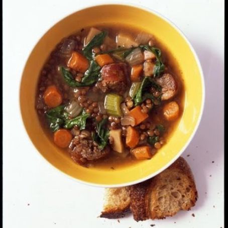 Lentil Soup with Spicy Italian Sausage