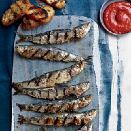Grilled Sardines with Piquillo Pepper Sauce