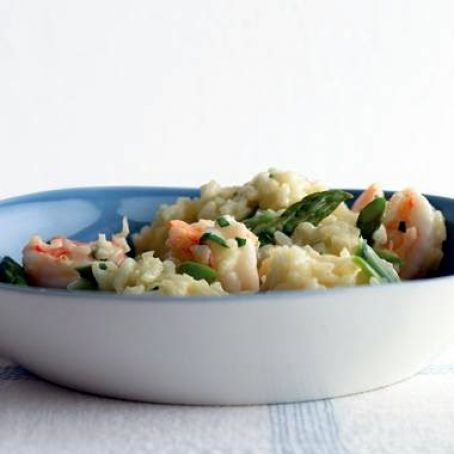 Lemony Risotto with Asparagus and Shrimp