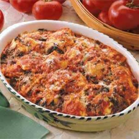 Spinach Ravioli Bake