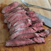 LONDON BROIL WITH MUSTARD, BALSAMIC VINEGAR AND GARLIC MARINADE