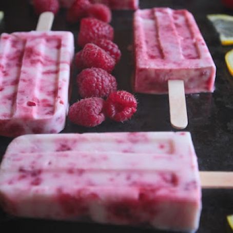Raspberry Lemon Yogurt Popsicles – Shutterbean