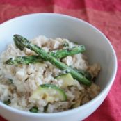 Asparagus, Courgette and Smoked Tofu Risotto