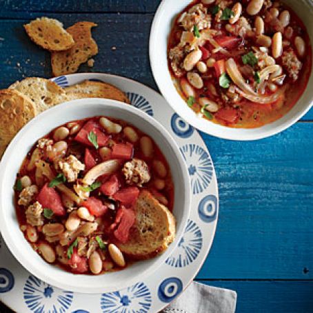 White Bean, Sage, and Sausage Soup