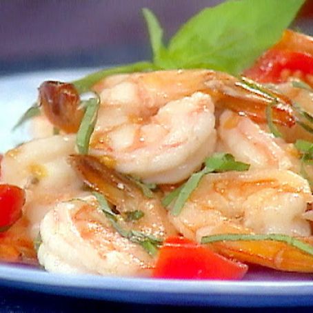 Shrimp with Basil, Garlic, and Tomatoes