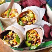 Slow Cooker Scrambled Tofu Breakfast Burritos