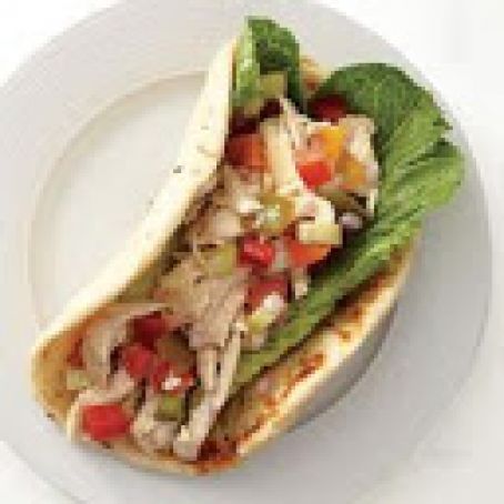 Mediterranean Chicken Salad Pitas
