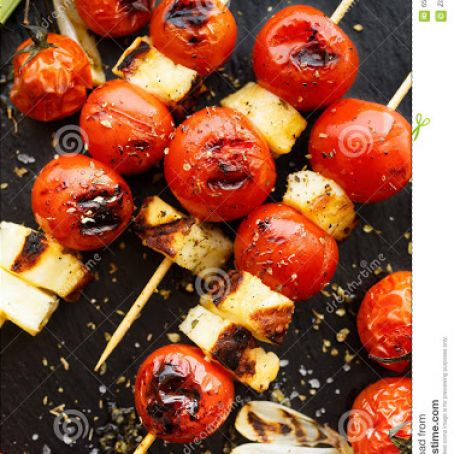 Marinated Grilled Cherry Tomato Skewers