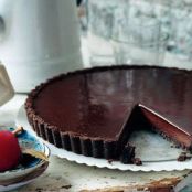 CHOCOLATE-GLAZED CHOCOLATE TART
