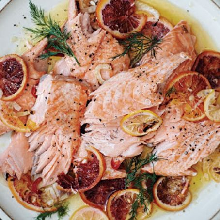 Slow-Roasted Salmon with Fennel, Citrus, and Chiles