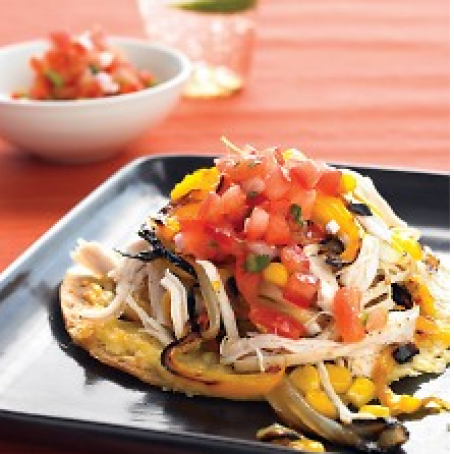 Chicken Fajita Tostadas