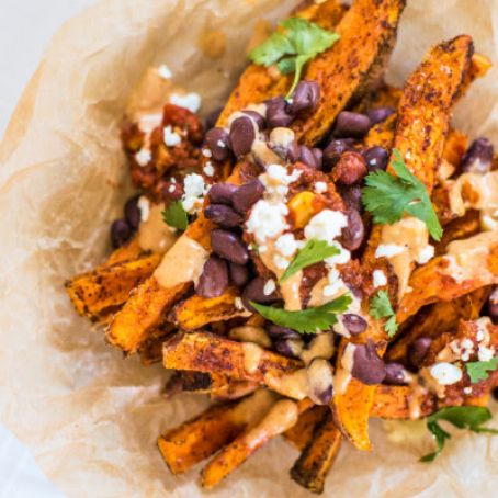 Mexican Loaded Sweet Potato Fries