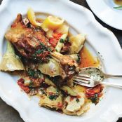 Roast Lamb with Artichokes and Lemons