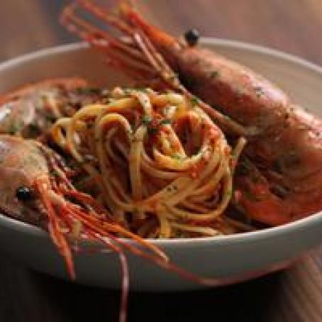 Linguine with Santa Barbara Spot Prawns