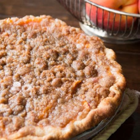 Sour Cream Peach Pie