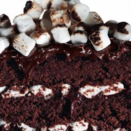 CHOCOLATE MALT CAKE w/MARSHMALLOWS