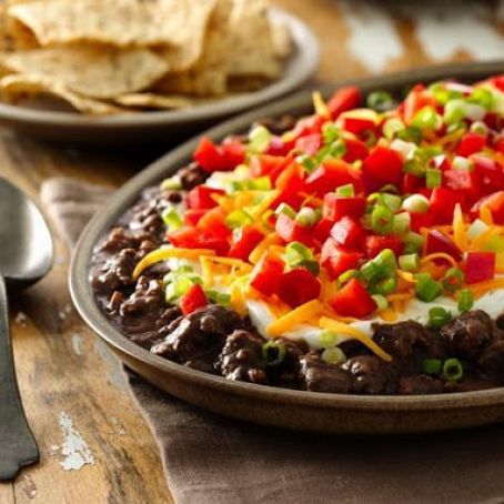 Layered Chorizo Black Bean Dip