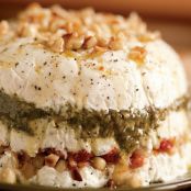 Goat Cheese, Pesto & Sun-Dried Tomato Terrine