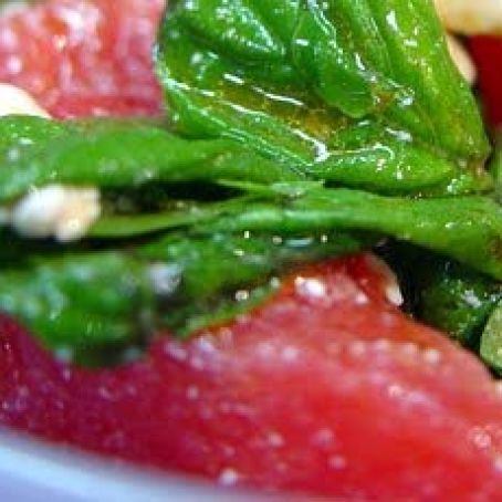 Watermelon Basil Feta Salad