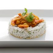 CAMARONES AL CURRY Y ARROZ