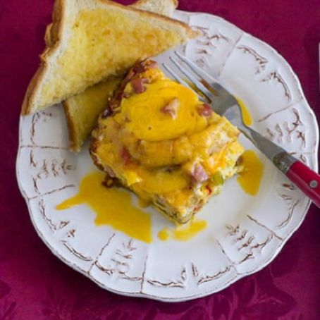 How to make Crock Pot English Muffin Breakfast Casserole