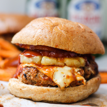 BBQ Bacon Hawaiian Turkey Burgers