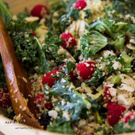 Kale and Quinoa Salad with Berries and Poppy Seed Dressing