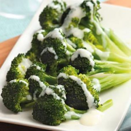 Broccoli with Creamy Parmesan Sauce
