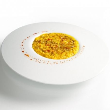 Saffron Risotto with Liquorice Powder