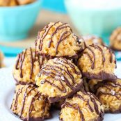 NO BAKE SALTED CARAMEL COCONUT MACAROONS